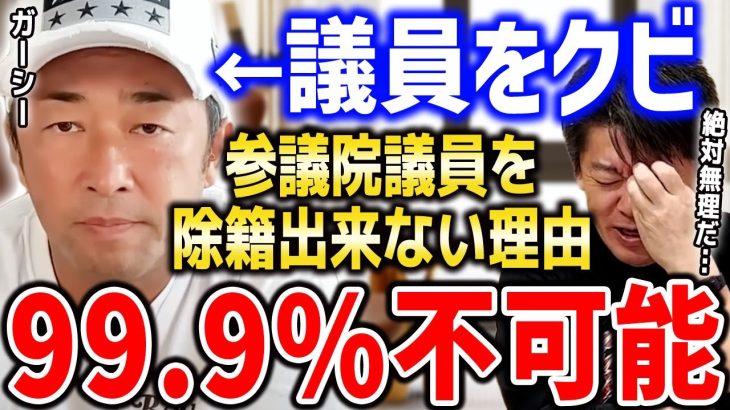 【ガーシーch(東谷義和)】どれだけ暴露し続けても99.9％国会議員を辞めさせる事が出来ない驚きの理由【ホリエモン切り抜き NHK党 除籍 参議院議員 立花孝志 三木谷浩史】